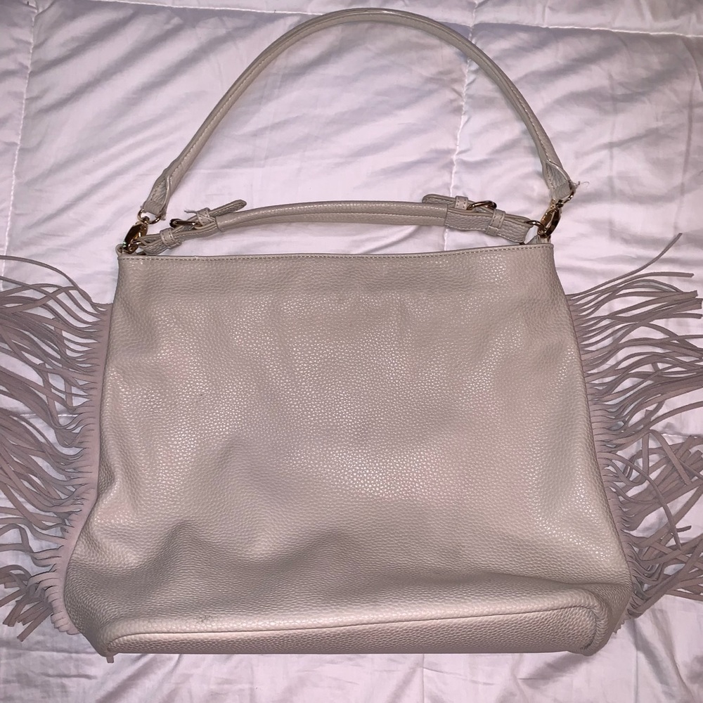 Bag with Fringe and Shoulder Strap and Handle
